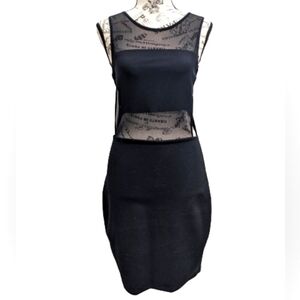 Guess black sheer cutout bodycon mini dress size S
